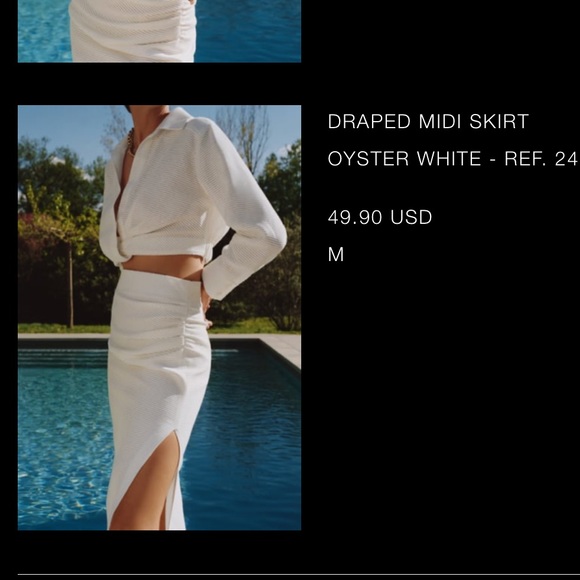 Zara - two piece white outfit - skirt portion - Picture 2 of 3